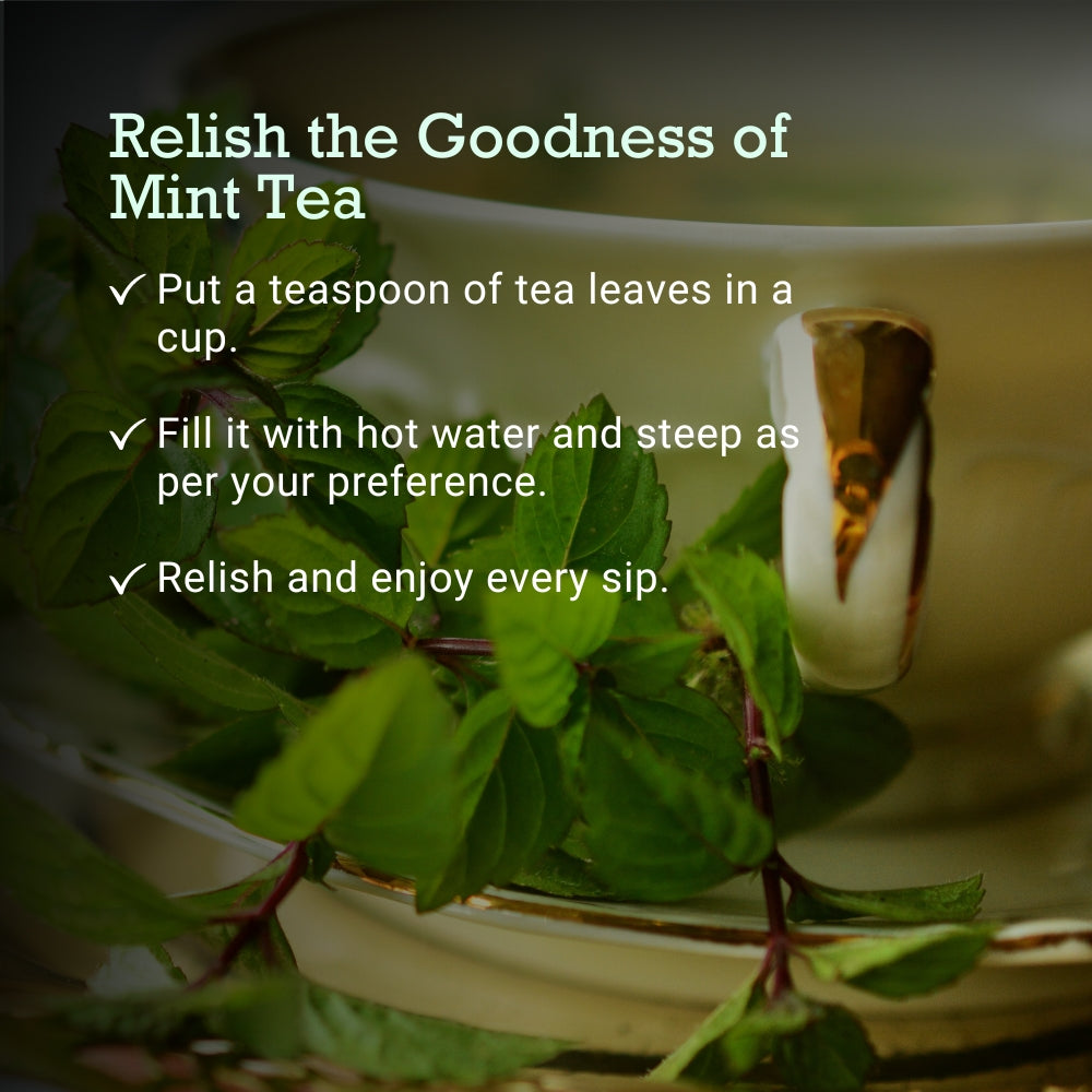 mint tea preparation herbal tea leaves fresh mint tea brewing guide natural detox drink healthy tea recipe soothing herbal infusion steps