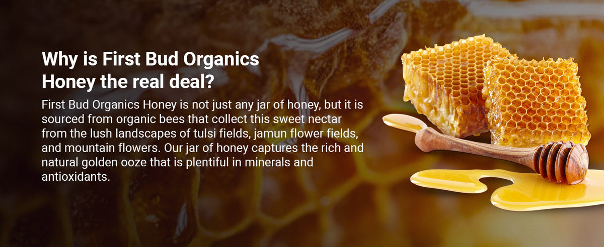 First Bud Organics Pahadi Honey 250 gms | Raw & Unprocessed Himalayan Honey