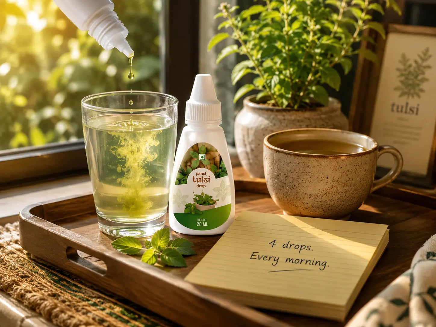 Panch Tulsi Drops Benefits: 5 Tulsi Varieties, Daily Dosage, Immunity Uses and Why Liquid Beats Tea