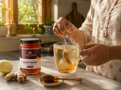 Raw Pahadi Honey vs Commercial Honey  and  First Bud Organics