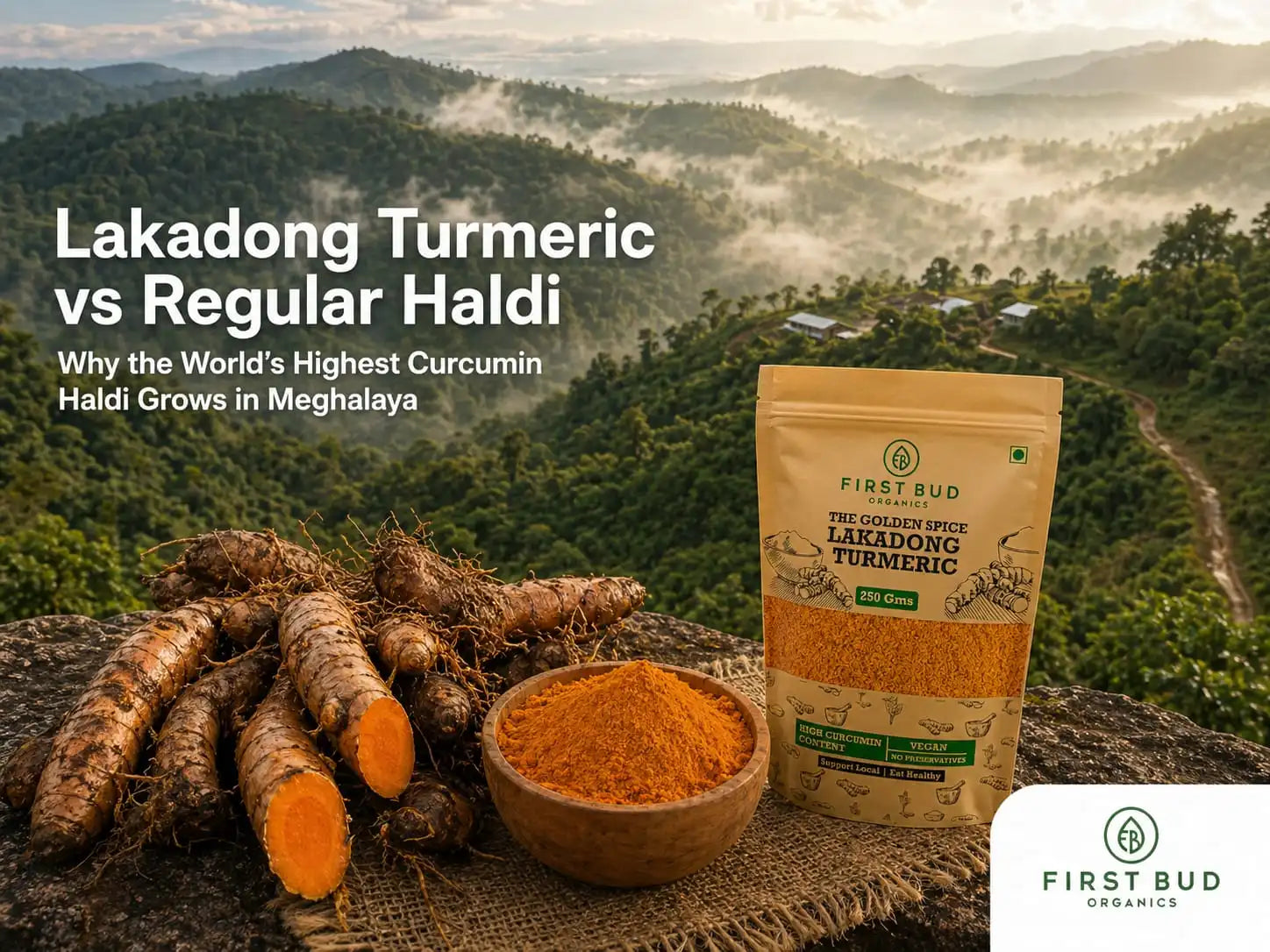 Lakadong Turmeric vs Regular Haldi Blog — First Bud Organics