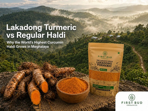 Lakadong Turmeric vs Regular Haldi Blog — First Bud Organics