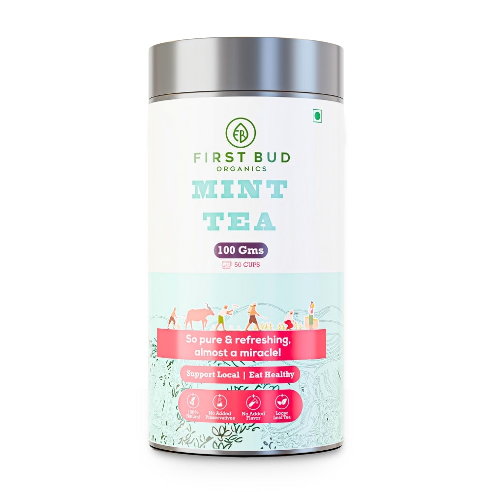 first bud mint tea organic herbal tea 100g refreshing detox tea natural mint leaves ayurvedic tea healthy lifestyle beverage chemical free tea