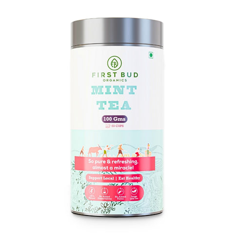 first bud mint tea organic herbal tea 100g refreshing detox tea natural mint leaves ayurvedic tea healthy lifestyle beverage chemical free tea