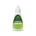 First Bud Organics Stevia Drops bottle, natural liquid sweetener, zero calorie, sugar free, low glycemic, plant based, healthy sugar alternative