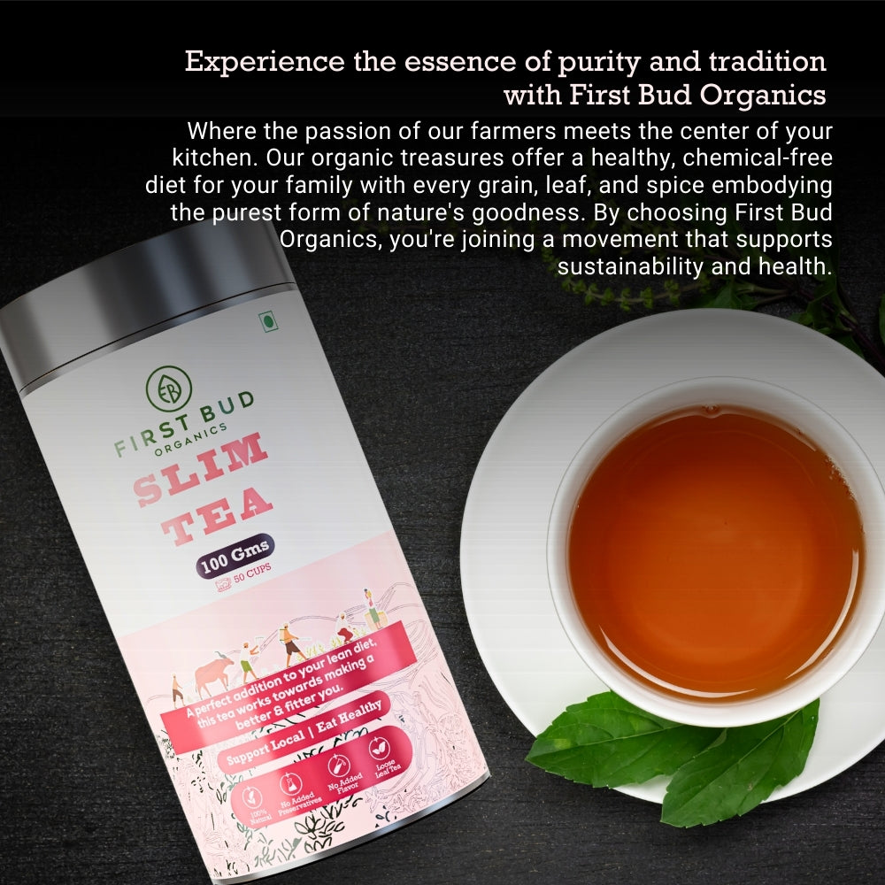 First Bud Slim Tea, organic detox tea, weight loss herbal tea, healthy lifestyle drink, natural metabolism booster, premium wellness tea