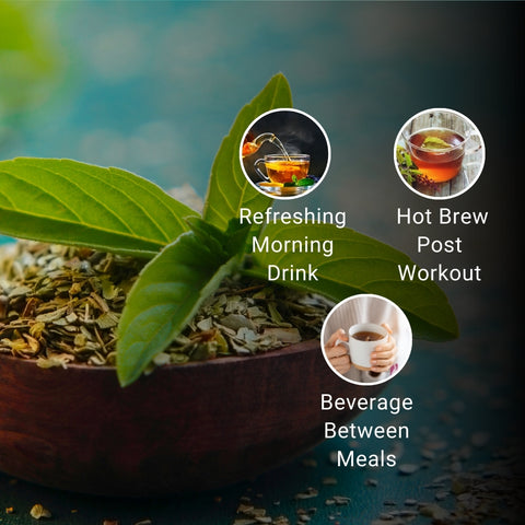 herbal tea benefits, refreshing morning drink, post workout tea, healthy beverage between meals, natural detox tea, organic herbal infusion, wellness drink
