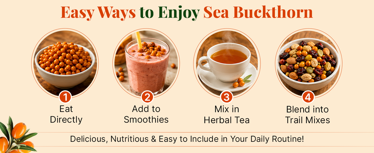 Organic Sun Dried Sea Buckthorn Berries (100g)