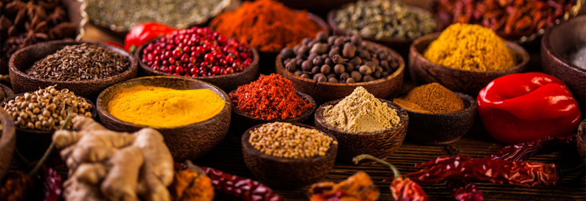 organic spices assortment turmeric cumin coriander chili pepper spices indian masala herbs seasoning ingredients healthy cooking natural spices mix