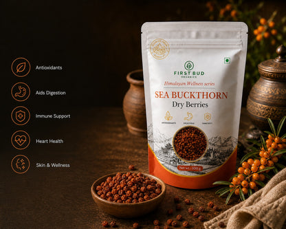 Organic Sun Dried Sea Buckthorn Berries (100g)