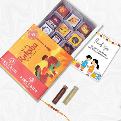 Rakhi Chocolate Gift Hamper - Handmade Chocolates, Rakhi &amp; Card