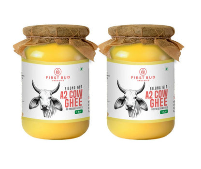 First Bud A2 Gir cow bilona ghee 2 litre jars