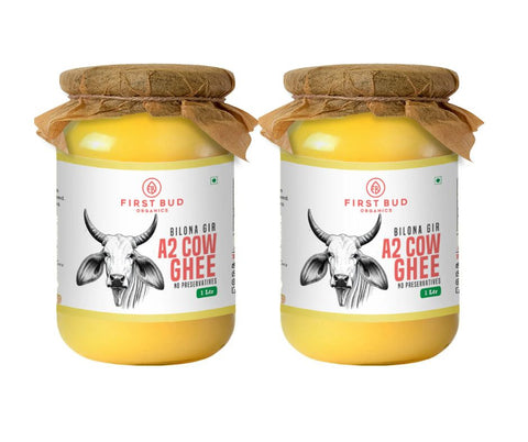 First Bud A2 Gir cow bilona ghee 2 litre jars
